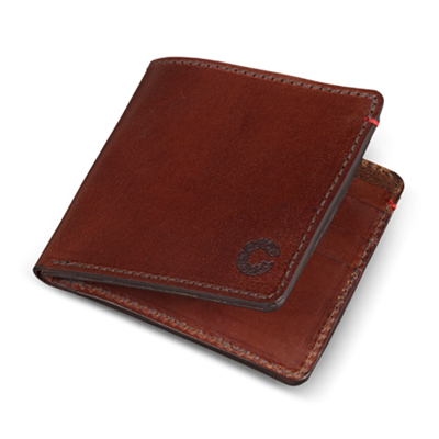 Croots Vintage Leather Folding Wallet - Port